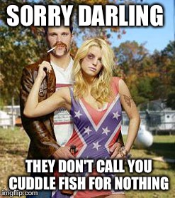 SORRY DARLING THEY DON'T CALL YOU CUDDLE FISH FOR NOTHING | made w/ Imgflip meme maker