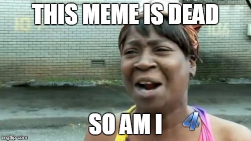 Ain't Nobody Got Time For That | THIS MEME IS DEAD; SO AM I | image tagged in memes,aint nobody got time for that | made w/ Imgflip meme maker