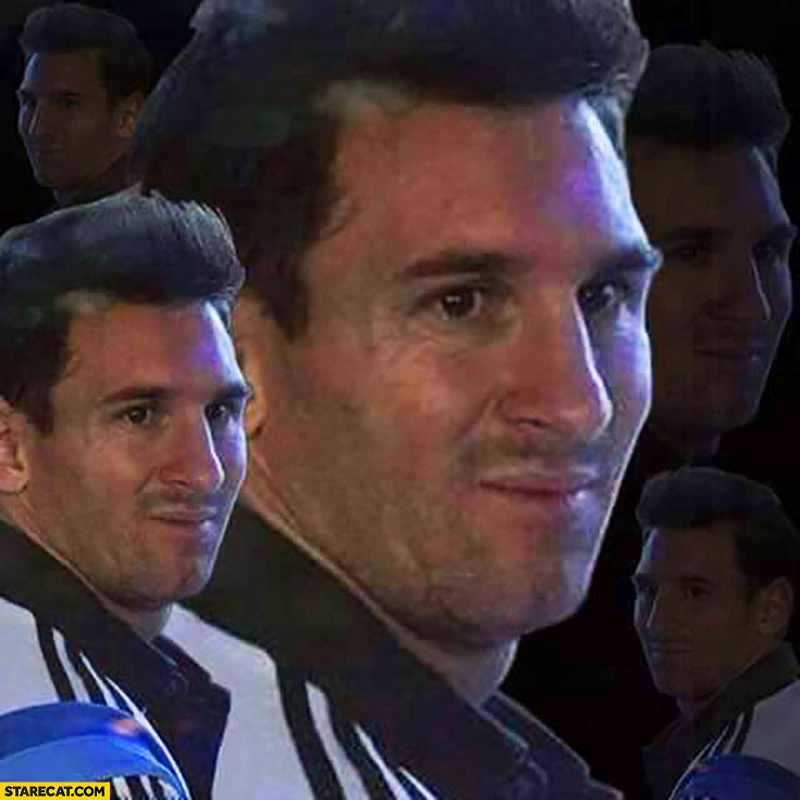 High Quality messi's face Blank Meme Template