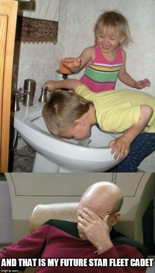 YOU CAPTION (all good captions get my upvote! April 10 -11 event) | AND THAT IS MY FUTURE STAR FLEET CADET | image tagged in captain picard facepalm,bidet,toilet humor,bad decision,funny,upvote | made w/ Imgflip meme maker