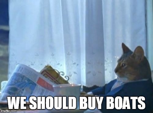 I Should Buy A Boat Cat Meme | WE SHOULD BUY BOATS | image tagged in memes,i should buy a boat cat | made w/ Imgflip meme maker