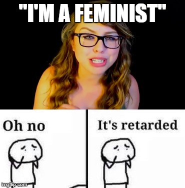 Gotta Go Fast! | "I'M A FEMINIST" | image tagged in feminazi,dumbasses | made w/ Imgflip meme maker