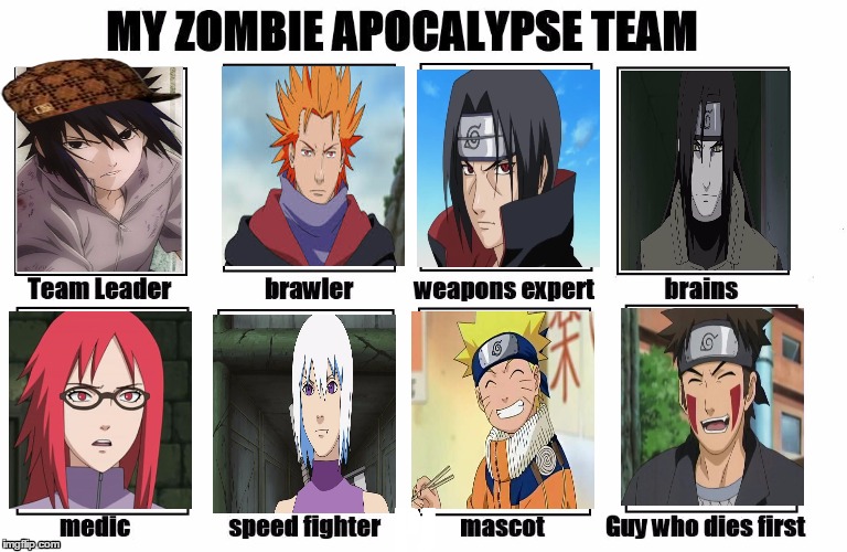 My Zombie Apocalypse Team | PJ | image tagged in my zombie apocalypse team,scumbag | made w/ Imgflip meme maker