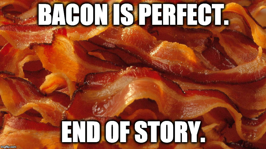Bacon | BACON IS PERFECT. END OF STORY. | image tagged in bacon | made w/ Imgflip meme maker