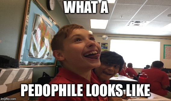 People | WHAT A; PEDOPHILE LOOKS LIKE | image tagged in stupid people | made w/ Imgflip meme maker