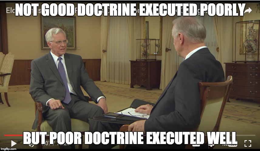 NOT GOOD DOCTRINE EXECUTED POORLY; BUT POOR DOCTRINE EXECUTED WELL | made w/ Imgflip meme maker