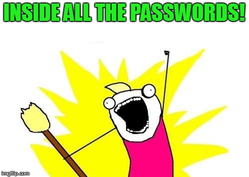 X All The Y Meme | INSIDE ALL THE PASSWORDS! | image tagged in memes,x all the y | made w/ Imgflip meme maker