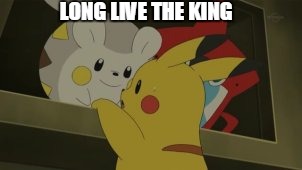 Lion king Meme togedemaru betrays pikachu and murders him | LONG LIVE THE KING | image tagged in long live the king,mufasadeath | made w/ Imgflip meme maker