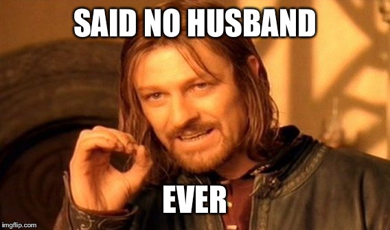 One Does Not Simply Meme | SAID NO HUSBAND EVER | image tagged in memes,one does not simply | made w/ Imgflip meme maker
