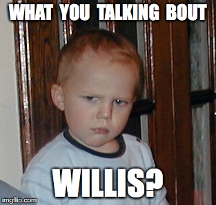What you talking bout | WHAT  YOU  TALKING  BOUT; WILLIS? | image tagged in scowl,disbelief,doubt | made w/ Imgflip meme maker