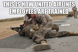 THIS IS HOW UNITED AIRLINES EMPLOYEES ARE TRAINED | image tagged in united airlines | made w/ Imgflip meme maker