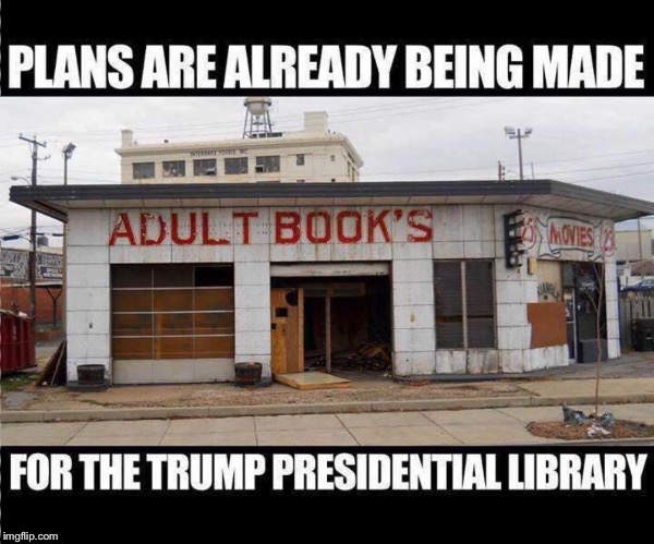 Donald Trump's Library  | image tagged in donald trump,library | made w/ Imgflip meme maker