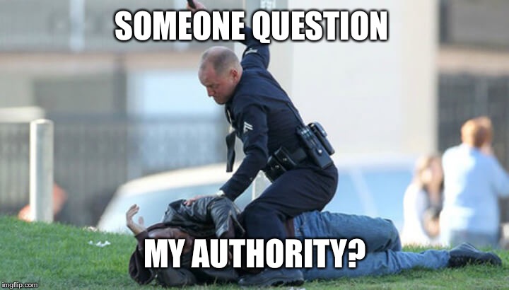 SOMEONE QUESTION MY AUTHORITY? | made w/ Imgflip meme maker