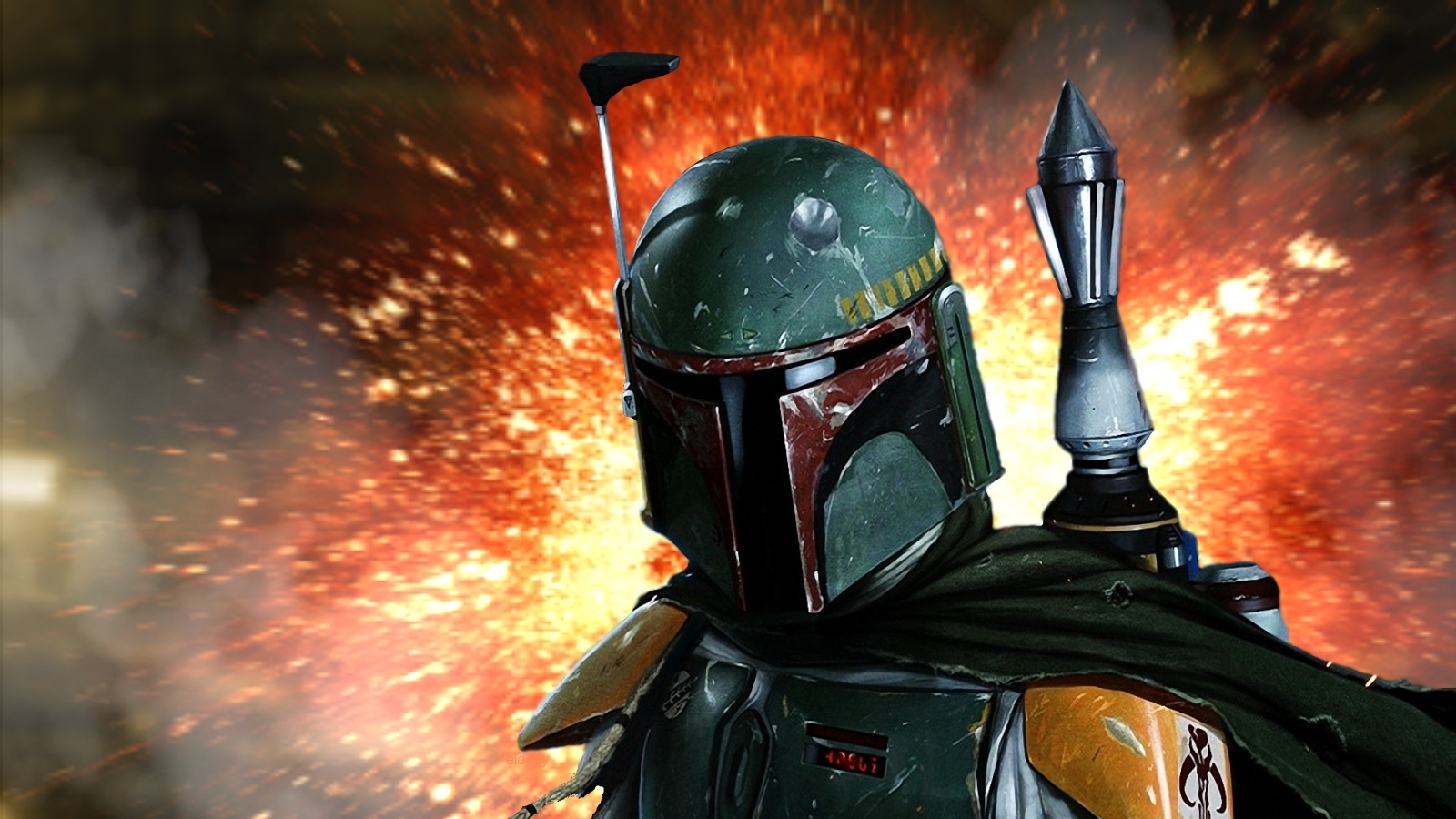 Boba Fett - explosions Blank Meme Template