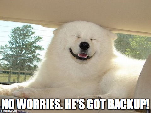 NO WORRIES. HE'S GOT BACKUP! | made w/ Imgflip meme maker