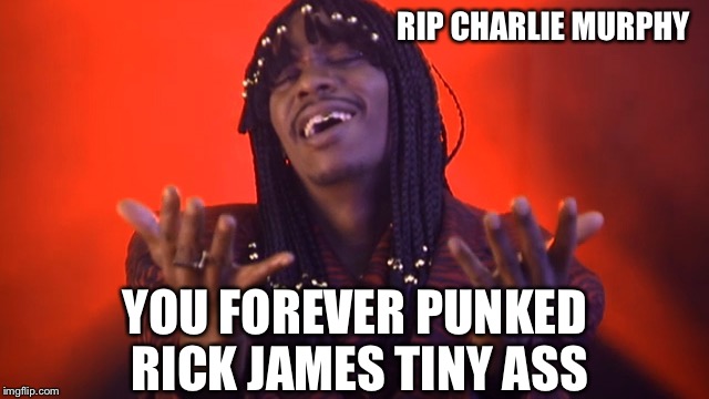 So long Charlie | RIP CHARLIE MURPHY; YOU FOREVER PUNKED RICK JAMES TINY ASS | image tagged in memes,rip,charlie murphy,dave chappelle rick james,funny | made w/ Imgflip meme maker