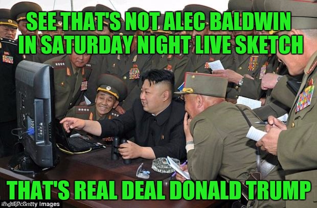 SEE THAT'S NOT ALEC BALDWIN IN SATURDAY NIGHT LIVE SKETCH THAT'S REAL DEAL DONALD TRUMP | made w/ Imgflip meme maker