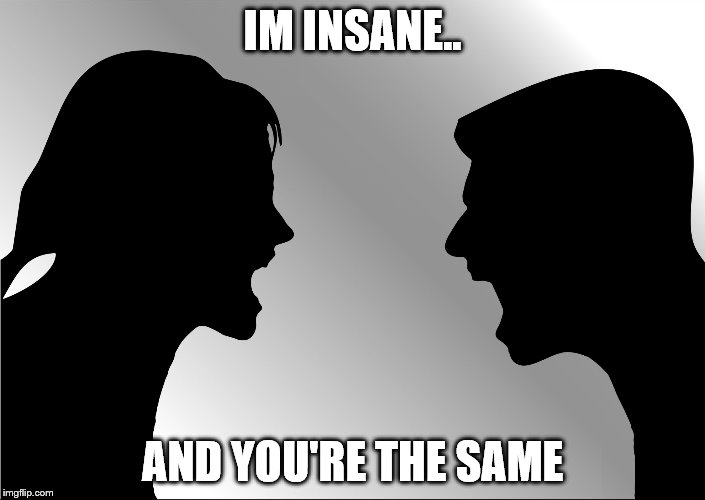 Keep it strange | IM INSANE.. AND YOU'RE THE SAME | image tagged in keep it strange | made w/ Imgflip meme maker