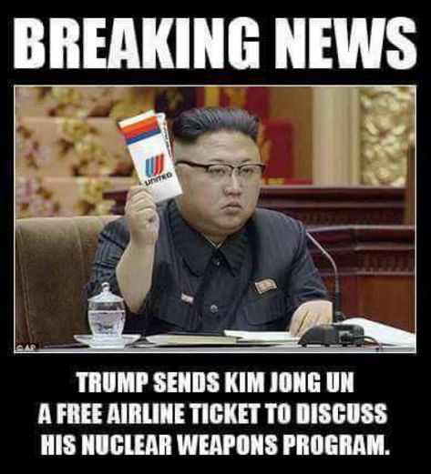 United Airlines Kim Jong Un Blank Meme Template