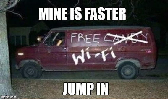 JUMP IN MINE IS FASTER | made w/ Imgflip meme maker