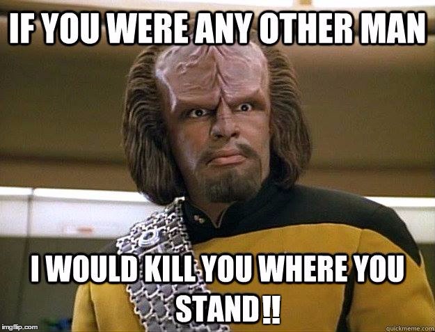 worf | !! | image tagged in worf | made w/ Imgflip meme maker