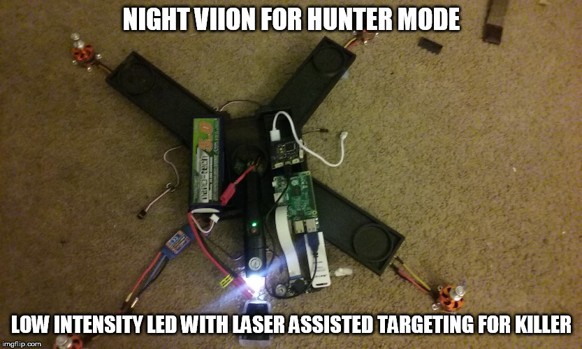 Rex 0.1a , frame from Fido 0.1a won't support it. :( | NIGHT VIION FOR HUNTER MODE; LOW INTENSITY LED WITH LASER ASSISTED TARGETING FOR KILLER | image tagged in live up to your potential,eapdcs | made w/ Imgflip meme maker