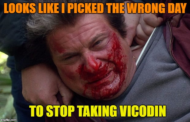 LOOKS LIKE I PICKED THE WRONG DAY TO STOP TAKING VICODIN | made w/ Imgflip meme maker