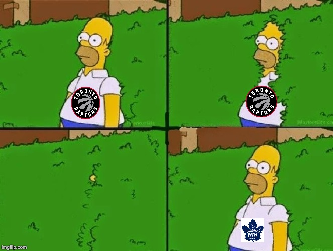 Toronto atm | image tagged in homer simpson going in coming out | made w/ Imgflip meme maker