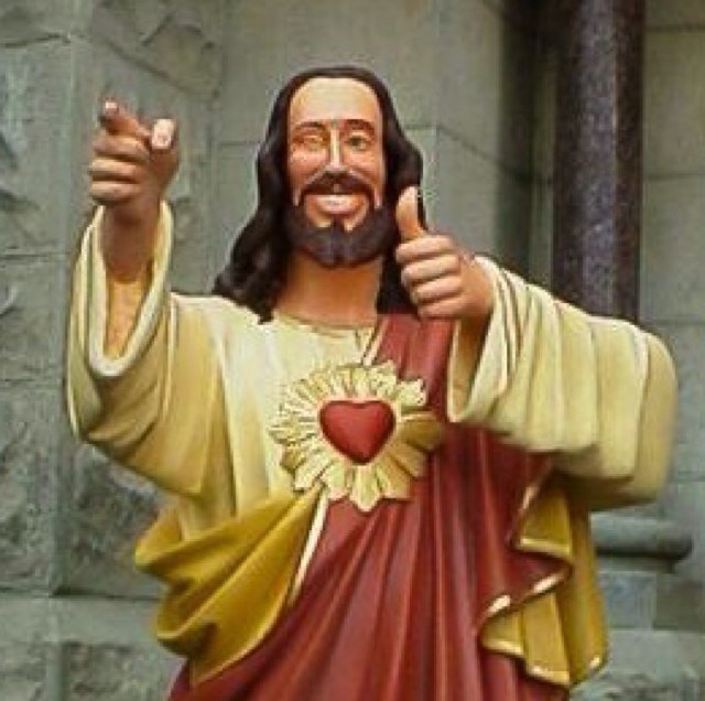 funny jesus statue