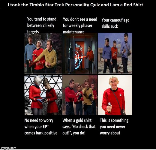 Zimbio Star Trek Quiz | image tagged in star trek,red shirt,zimbio | made w/ Imgflip meme maker