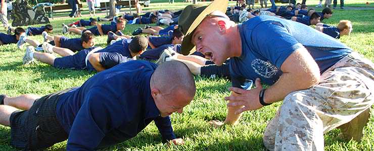 High Quality marine corps drill instructor pushups Blank Meme Template