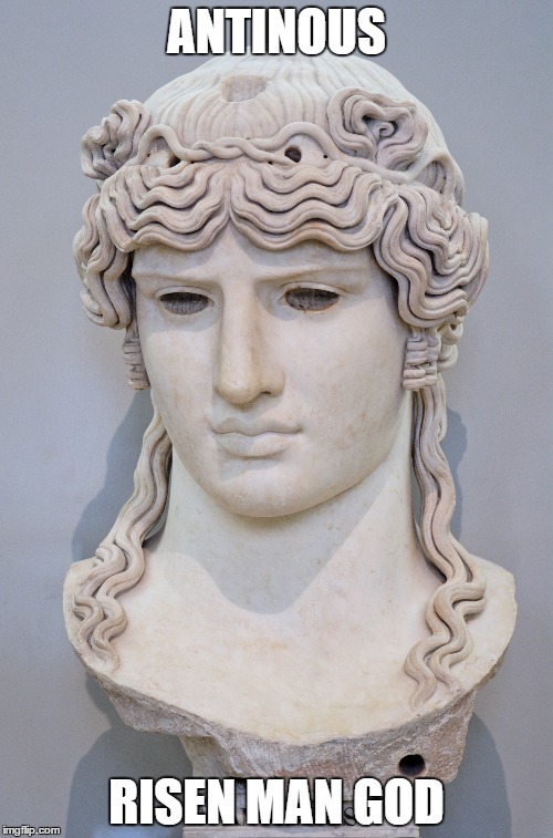 Antinous: the Risen Man God | ANTINOUS; RISEN MAN GOD | image tagged in antinous,happy easter,god,religion | made w/ Imgflip meme maker