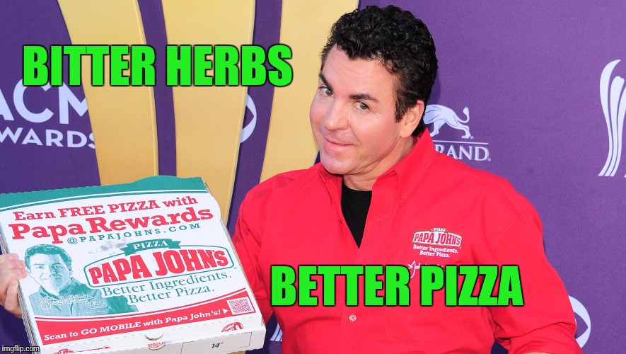 Marketing Level = Genius | BITTER HERBS; BETTER PIZZA | image tagged in papa john's,passover | made w/ Imgflip meme maker