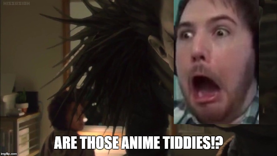 Fitting. | ARE THOSE ANIME TIDDIES!? | image tagged in dramatic ryuk turn,noble,lost pause | made w/ Imgflip meme maker