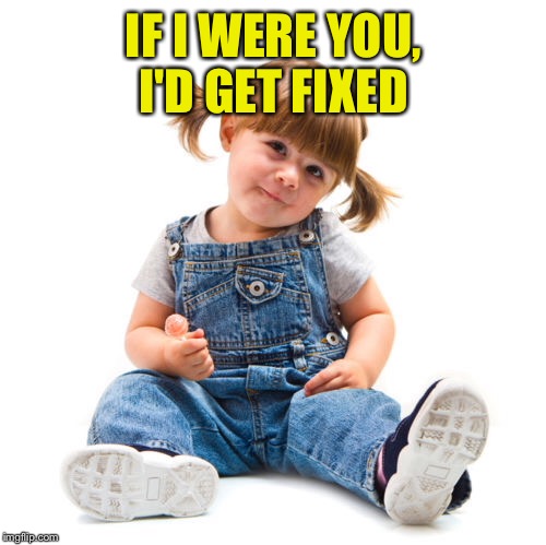 IF I WERE YOU, I'D GET FIXED | made w/ Imgflip meme maker