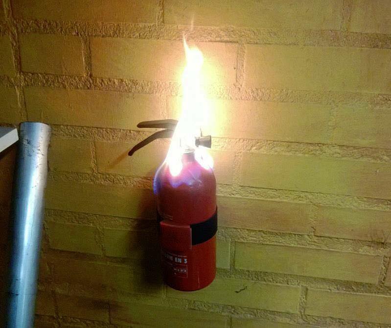 High Quality Fire Extinguisher on Fire Blank Meme Template
