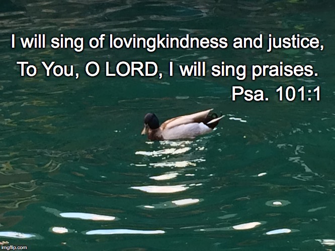 I will sing of lovingkindness and justice, To You, O LORD, I will sing praises. Psa. 101:1 | image tagged in sing | made w/ Imgflip meme maker
