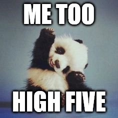 ME TOO HIGH FIVE | made w/ Imgflip meme maker