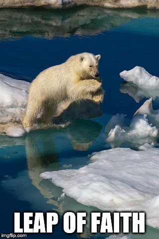 LEAP OF FAITH | image tagged in assassins creed,polar bear | made w/ Imgflip meme maker