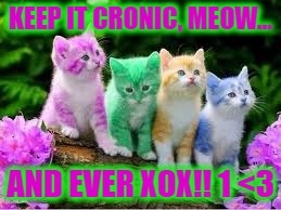 KEEP IT CRONIC, MEOW... AND EVER XOX!! 1 <3 | image tagged in keep it cronic | made w/ Imgflip meme maker