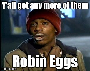 Y'all Got Any More Of That | Y'all got any more of them; Robin Eggs | image tagged in memes,yall got any more of | made w/ Imgflip meme maker