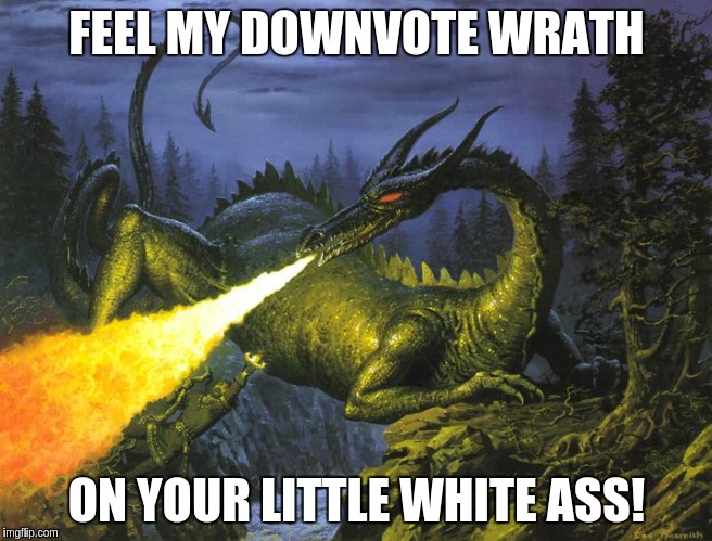 FEEL MY DOWNVOTE WRATH; ON YOUR LITTLE WHITE ASS! | made w/ Imgflip meme maker