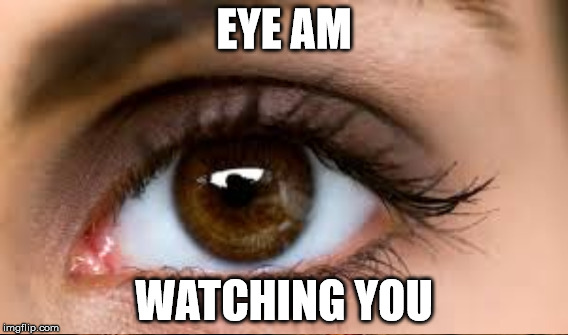 Eye Meme | EYE AM; WATCHING YOU | image tagged in eye | made w/ Imgflip meme maker