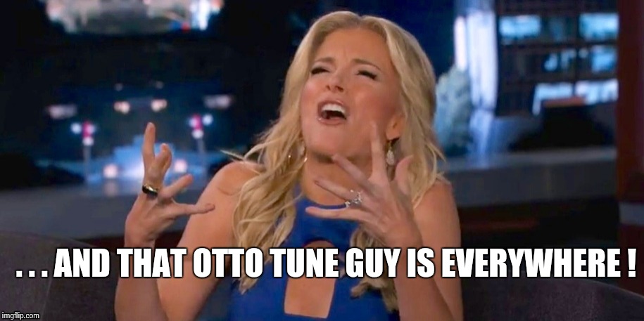 Megan Kelley | . . . AND THAT OTTO TUNE GUY IS EVERYWHERE ! | image tagged in megan kelley | made w/ Imgflip meme maker