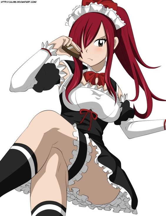 Maid erza scarlet fairy tail Blank Meme Template