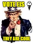 We Need You |  VOTE EIS; THEY ARE COOL | image tagged in we need you | made w/ Imgflip meme maker