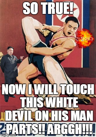 SO TRUE! NOW I WILL TOUCH THIS WHITE DEVIL ON HIS MAN PARTS!! ARGGH!!! | made w/ Imgflip meme maker