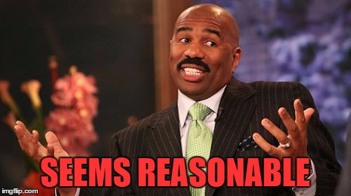 Steve Harvey Meme | SEEMS REASONABLE | image tagged in memes,steve harvey | made w/ Imgflip meme maker