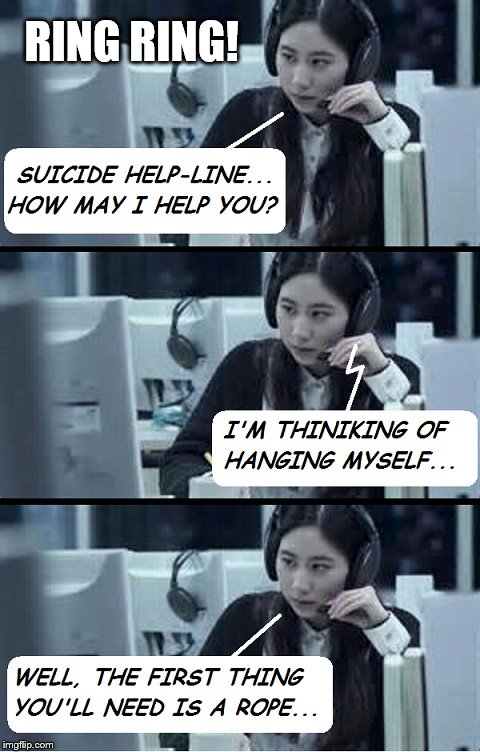 RING RING! | image tagged in help line | made w/ Imgflip meme maker
