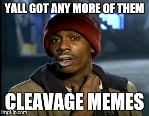 Y'all Got Any More Of That Meme | YALL GOT ANY MORE OF THEM CLEAVAGE MEMES | image tagged in memes,yall got any more of | made w/ Imgflip meme maker